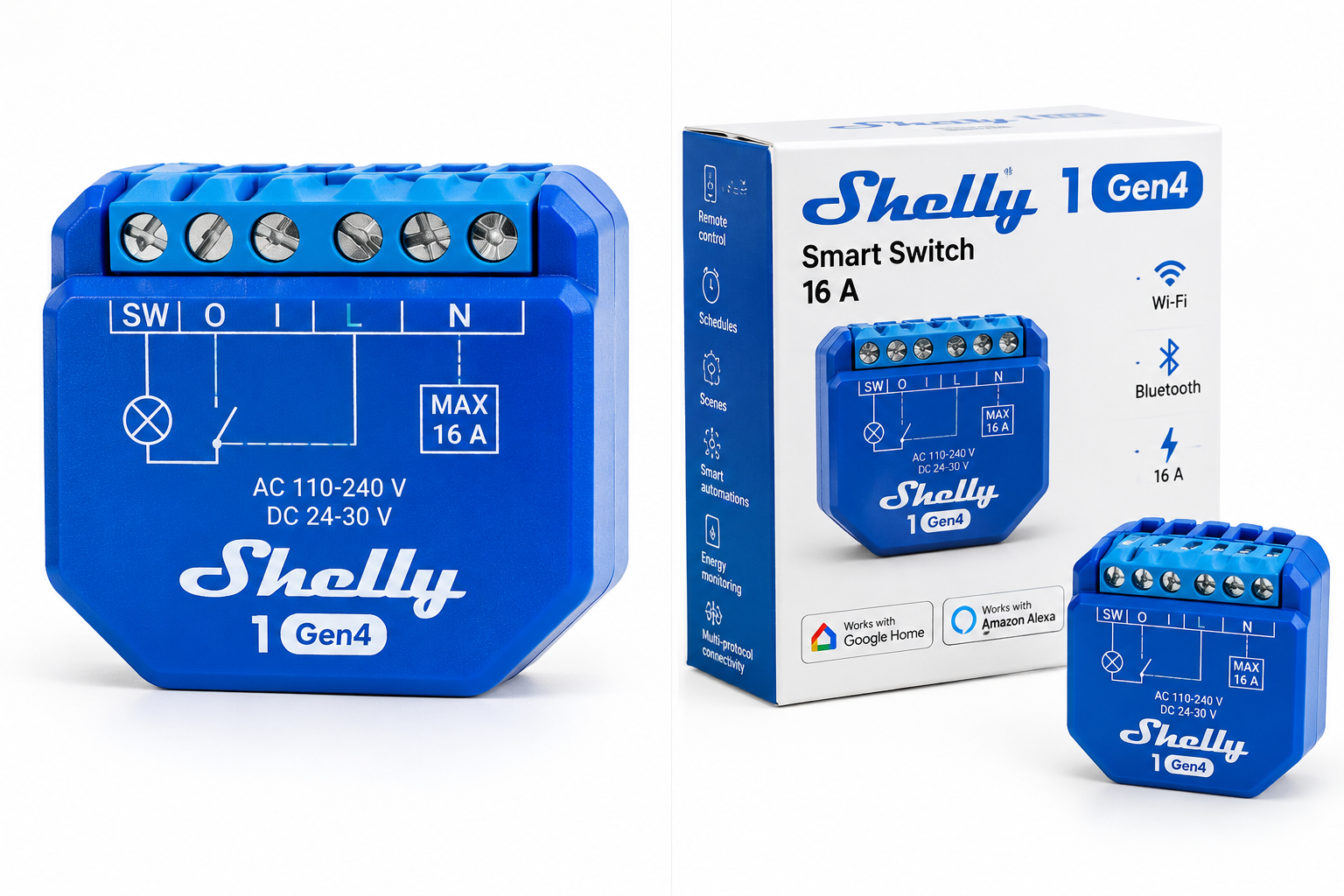 Shelly 1 Gen4 – smart WiFi-relä med potentialfri kontakt - Bild 2