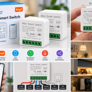 Appio Tuya Smart WiFi-relä upp till 16 A – 1-pack