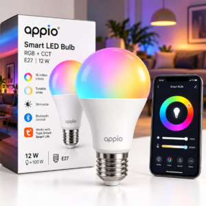 Appio E27 LED 12 W RGB+CCT – smart Bluetooth-lampa